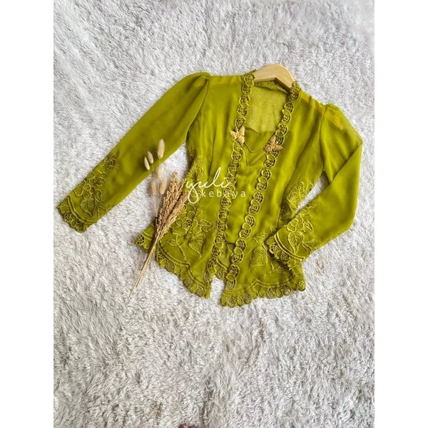 Bali Embroidery Kebaya | Luxury Chiffon | Handstitched Elegance