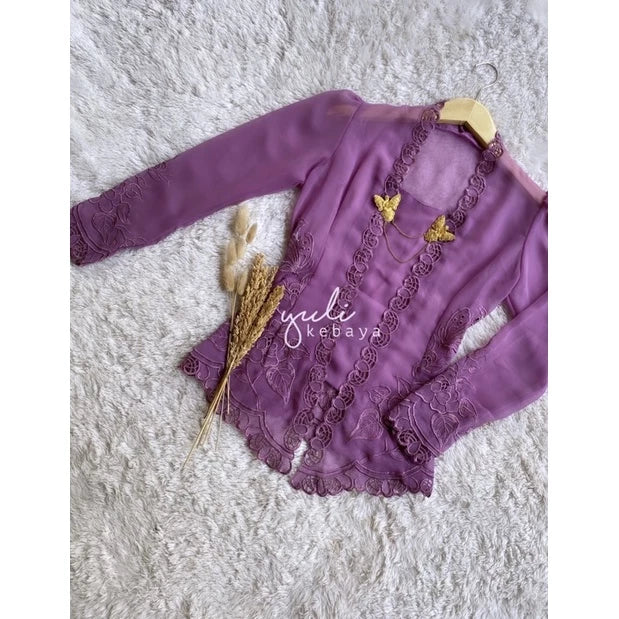 Bali Embroidery Kebaya | Luxury Chiffon | Handstitched Elegance