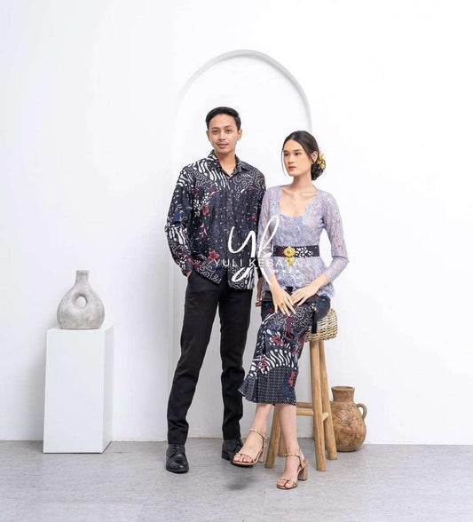 Complete Kebaya Couple Set | Matching Batik Outfits | Wedding & Formal Sarimbit