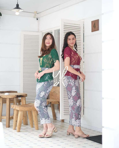 Ellena Series Kebaya Set | Sofia Brocade | Complete Outfit (Kebaya+Skirt+Belt)