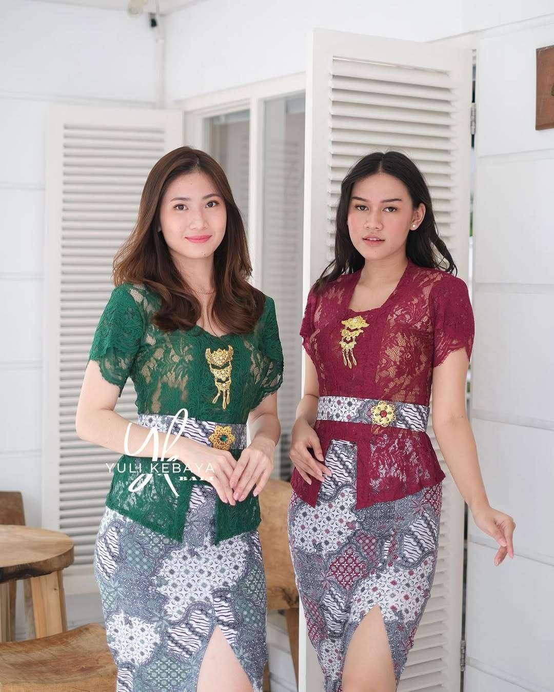 Ellena Series Kebaya Set | Sofia Brocade | Complete Outfit (Kebaya+Skirt+Belt)