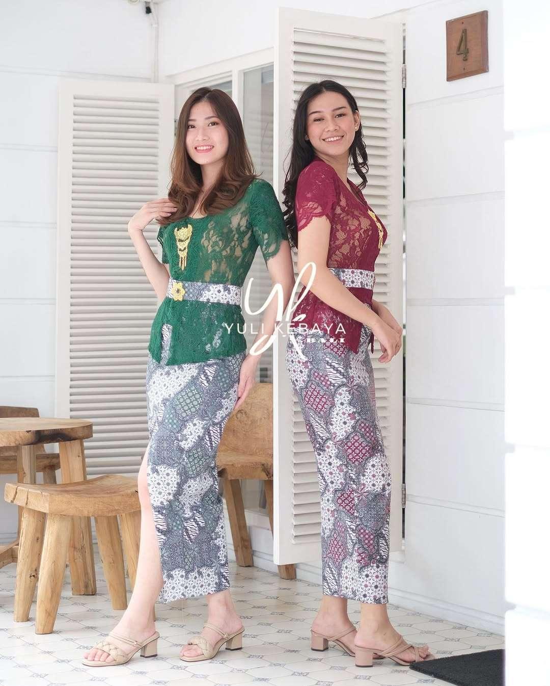Ellena Series Kebaya Set | Sofia Brocade | Complete Outfit (Kebaya+Skirt+Belt)