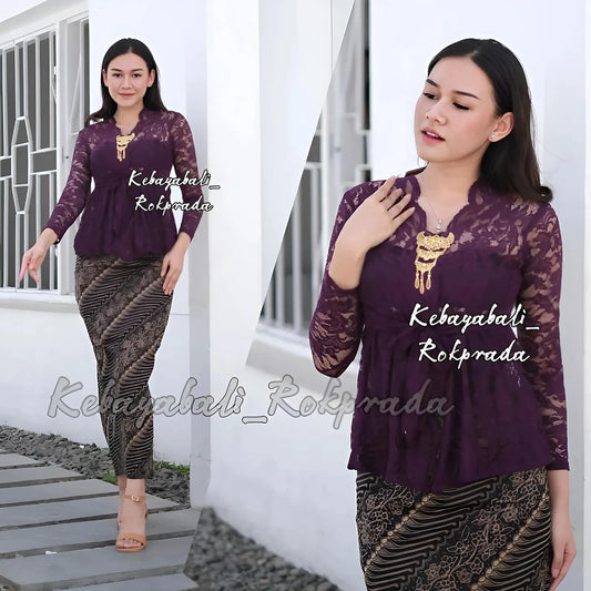 Maribel Kebaya Set - Brocade & Batik Wedding Dress (Complete Set)